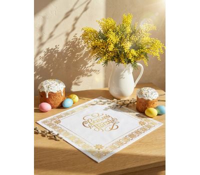 Салфетка пасхальная на стол «Светлой Пасхи» 65×65 см, изображение 2