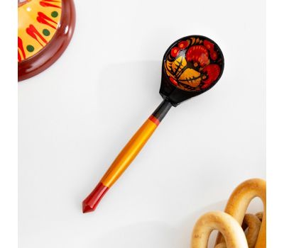 Сахарница «Ягодка» из дерева с ложкой — хохломская роспись для уютного чаепития, изображение 4