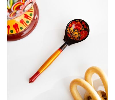 Набор посуды «Розетка с ложкой» — деревянная хохломская посуда для красивой сервировки, изображение 3