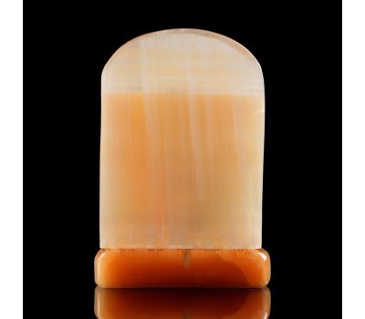 Икона «Божией Матери Избавительница» из селенита с подсвечником — настольная православная святыня, изображение 3