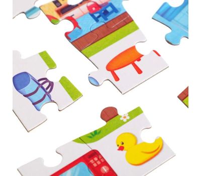 Пазлы «Найди и покажи. Мой большой дом» — развивающая игра из 88 деталей с лупой, изображение 3