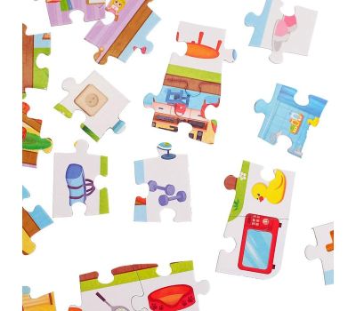 Пазлы «Найди и покажи. Мой большой дом» — развивающая игра из 88 деталей с лупой, изображение 5