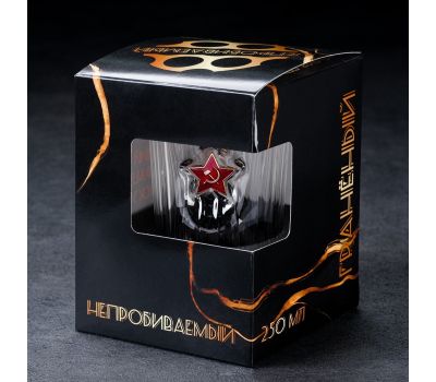 Гранёный стакан «Звезда» непробиваемый 250 мл из прочного стекла, изображение 2