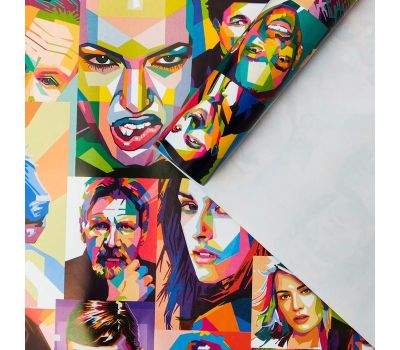 Бумага глянцевая "Pop-art актеры" : добавьте креатива в каждую упаковку!, изображение 2