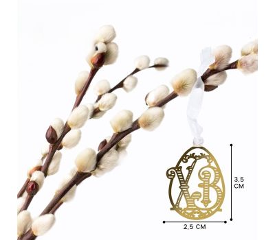 Набор украшений для вербы «ХВ» и «Ангел» — праздничный декор к Пасхе, изображение 4