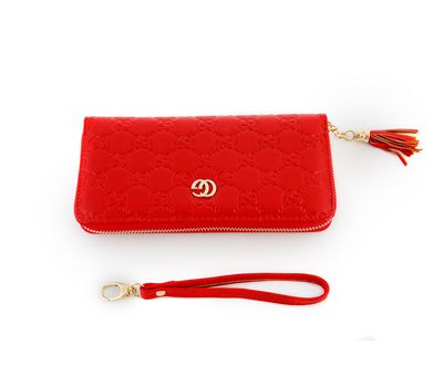 Элегантный женский кошелек 3359 на молнии из прессованной кожи, изображение 4