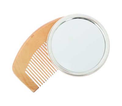 Набор зеркало с расческой "Черная кошка": оригинальный подарок с символикой кошек, изображение 3