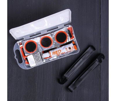 Набор велосипедиста: ремкомплект с инструментом для разбортировки шин — все необходимое для ремонта на дороге, изображение 3