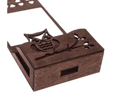 Органайзер деревянный для телефона на розетку «Совушка» — стиль и безопасность для вашего гаджета, изображение 5