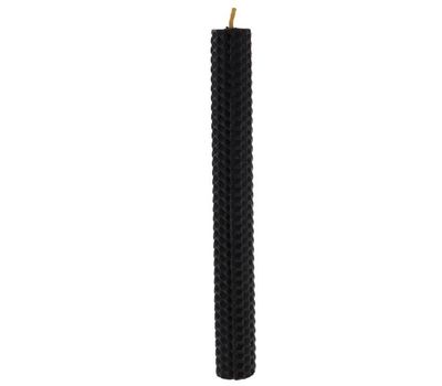  Свеча из чёрной вощины с полынью «Огненный оберег» высота 20 см, фото 3 