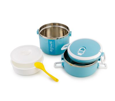 Двухсекционный Ланч бокс для обедов объемом 1.7 л: удобство и стиль в каждом приеме пищи!, изображение 2