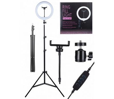 Кольцевая лампа со штативом для профессиональной съемки, изображение 2